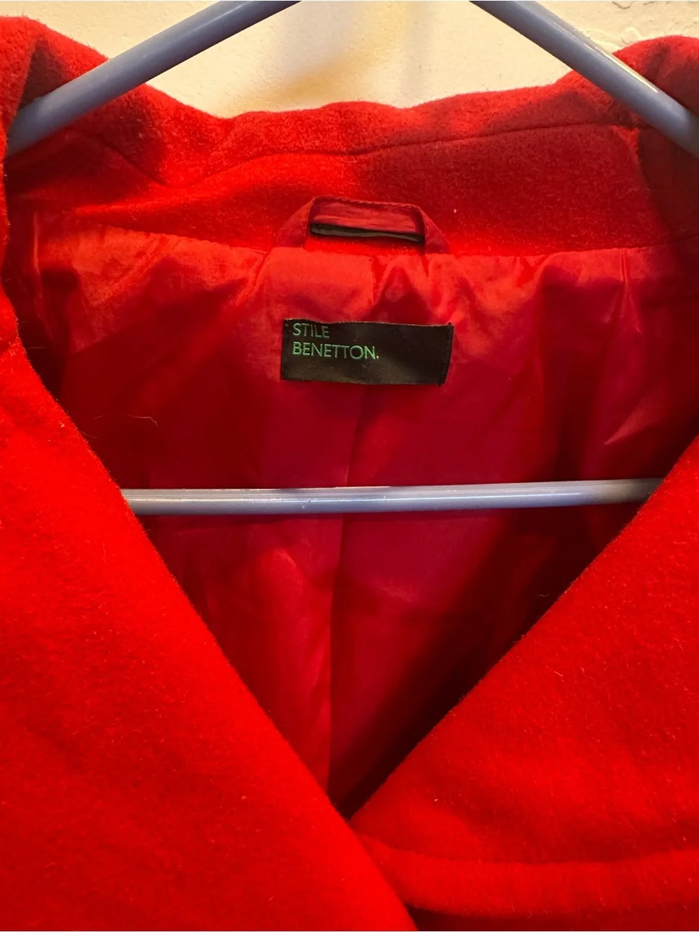 Stile Benetton- Size Small- Red Coat - Picture 4 of 4